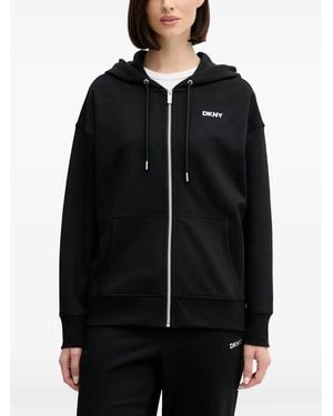 DKNY Zip-Up Hoodie - Black