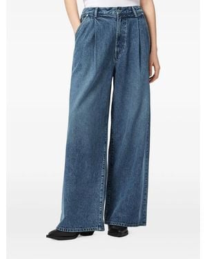 AllSaints Pleated Wide-Leg Jeans - Blue
