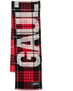 Jean Paul Gaultier チェック スカーフ - レッド