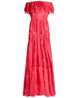 Etro Abito Lungo Con Motivo Paisley - Rosso
