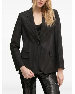 Sisley Blazer Met Krijtstreep - Zwart
