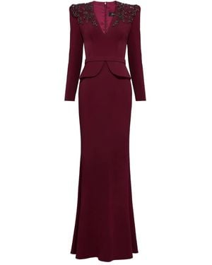 Jenny Packham Maxikleid Mit Pailletten - Lila