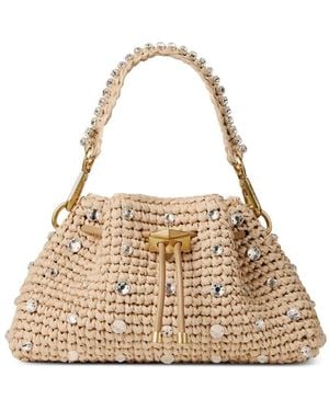 Jimmy Choo Cinch S Raffia Shoulder Bag - Natural