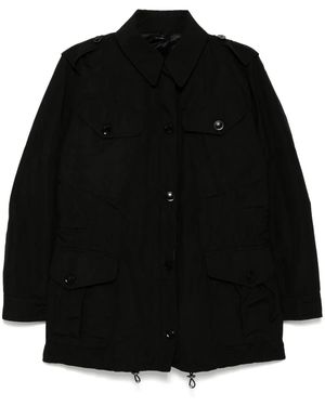 Tom Ford Drawstring Waist Military Jacket - Black