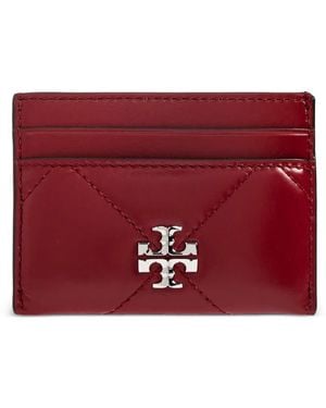 Tory Burch Kira Quilted-Design Card Holder - Red