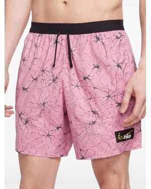 Nike Stride D.Y.E. Printed Running Shorts - Pink