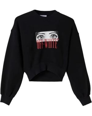 Off-White c/o Virgil Abloh Sweatshirt mit grafischem Print - Schwarz