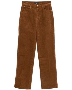 7 For All Mankind Straight-Leg-Hose Aus Cord - Braun