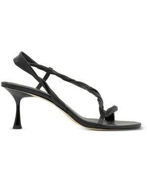 STUDIO AMELIA Siena Twisted-Strap Sandals - Black