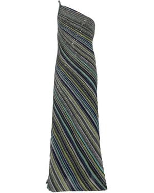 Missoni Sequin-Embellished One-Shoulder Maxi Dress - Green
