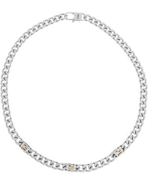 Fendi Collar De Cadena Barbada - Blanco