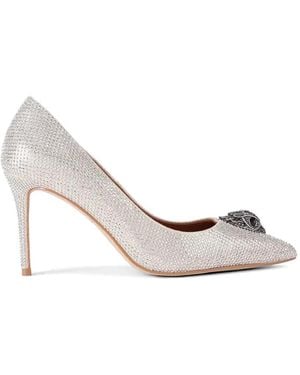 Kurt Geiger Studded Jewel Court Shoes - White