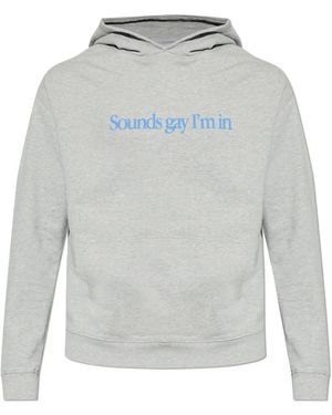 Carne Bollente Graphic-Print Hoodie - Grey