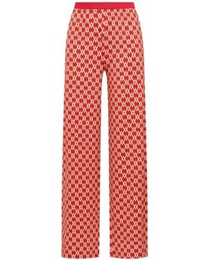Maliparmi Geometric-Print Jersey Trousers - Red