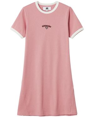 Chocoolate Robe Courte À Détails Contrastants - Pink