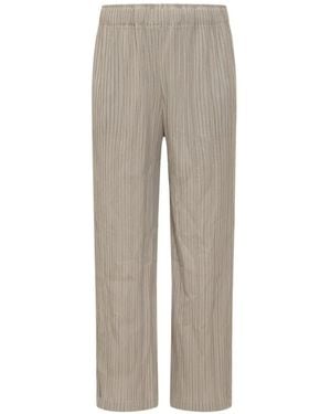 GONGDID DESIGN Pantaloni Plissé A Righe - Grigio