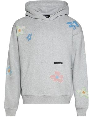 NAHMIAS Super Bloom Floral-Print Hoodie - Grey