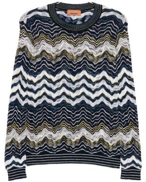 Missoni Zigzag-Knit Sweater - Blue