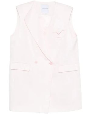 Isabelle Blanche Double-Breasted Vest - White