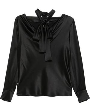 Max Mara Blusa Drapeada - Negro