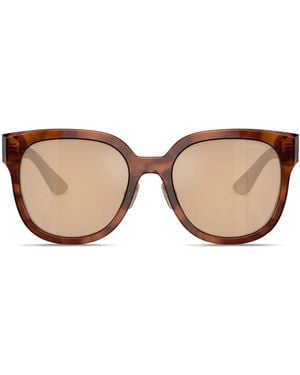 Miu Miu Sonnenbrille Mit Oversized-Gestell - Braun