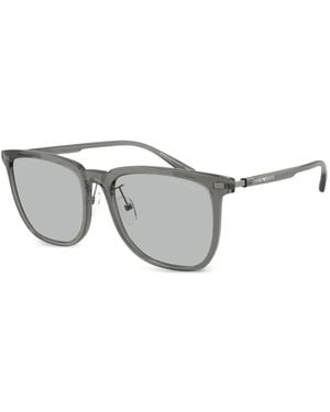 Emporio Armani Square-Frame Sunglasses - Grey