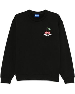 BOSS Logo-Print Sweatshirt - Black