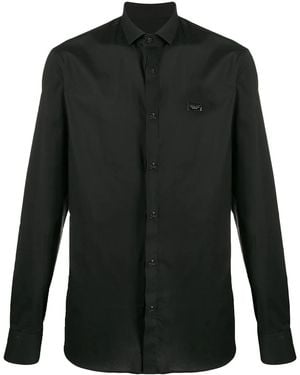 Philipp Plein Skull-Buttons Shirt - Black