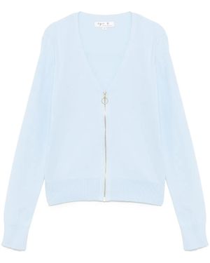agnès b. Zip-Up Cardigan - Blue