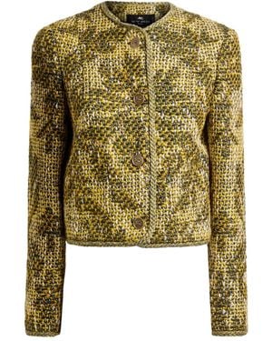 Etro Giacca Con Effetto Jacquard - Verde
