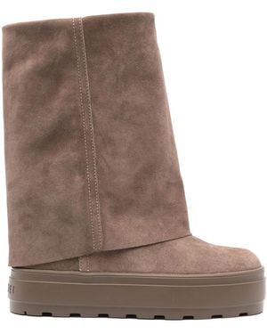 Casadei Suede Double-Face Boots - Brown