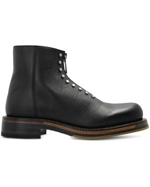 McQueen Stud-Embellished Boots - Black