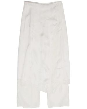 Bimba Y Lola Pantalones Skorts Asimétricos Con Ribete De Encaje - Blanco