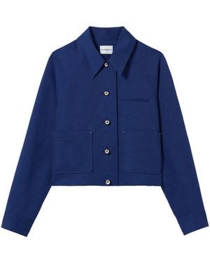 Claudie Pierlot Giacca-Camicia Crop - Blu