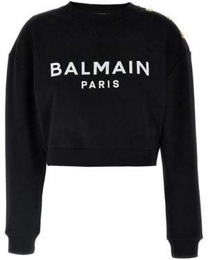 Balmain ロゴ スウェットシャツ - ブラック