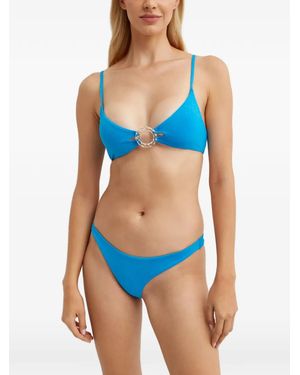 Beach Bunny Top De Bikini Lexie Con Purpurina - Azul