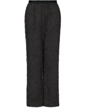 Loulou de Saison Reed Fringed Trousers - Black
