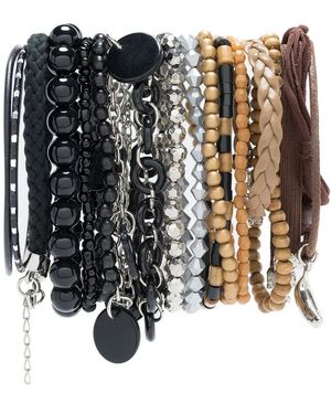 Amir Slama Set De Pulseras - Negro