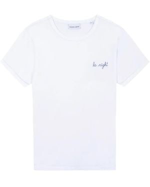 Maison Labiche Embroidered Script T-Shirt - White