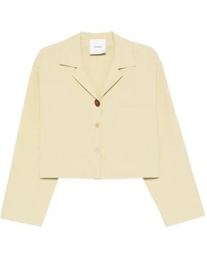 Nanushka Cropped Shirt - Natural