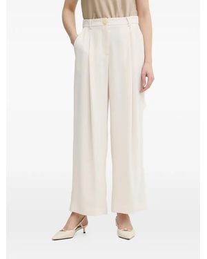 ARMANI EXCHANGE Pleated Wide-Leg Pants - White