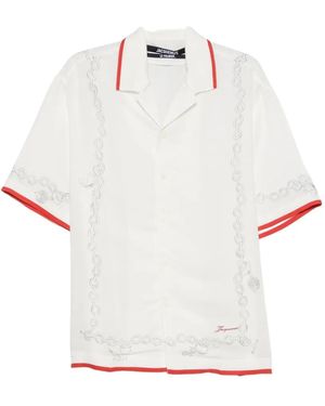 Jacquemus Camicia Con Stampa - Bianco