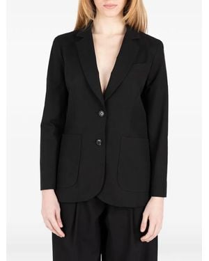 Societe Anonyme Button Cotton Jacket - Black