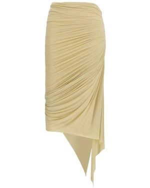 Francesco Murano Draped Asymmetric Skirt - White