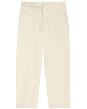 Jil Sander Chalk Straight-Leg Trousers - White