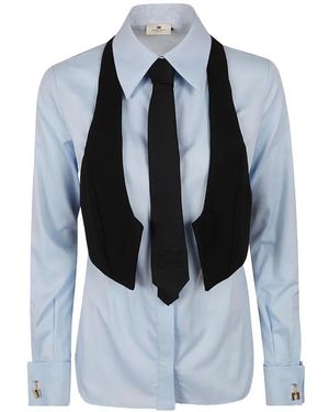Elisabetta Franchi Layered Shirt - Blue