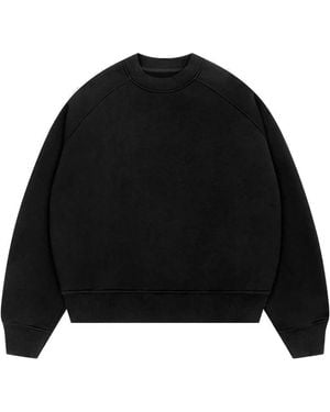 About Blank Logo-Embossed Raglan-Sleeve Jumper - Black