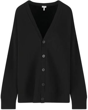 Loewe Cardigan Mit Knopfleiste - Schwarz