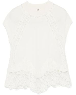 Ermanno Scervino Cashmere Lace Top - White