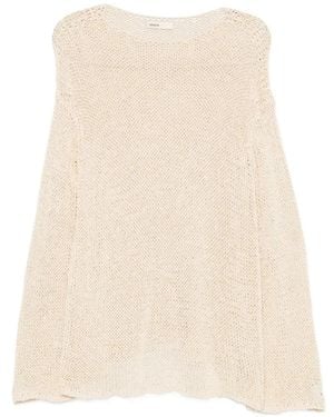 KHAITE Davet Open-Knit Top - Natural